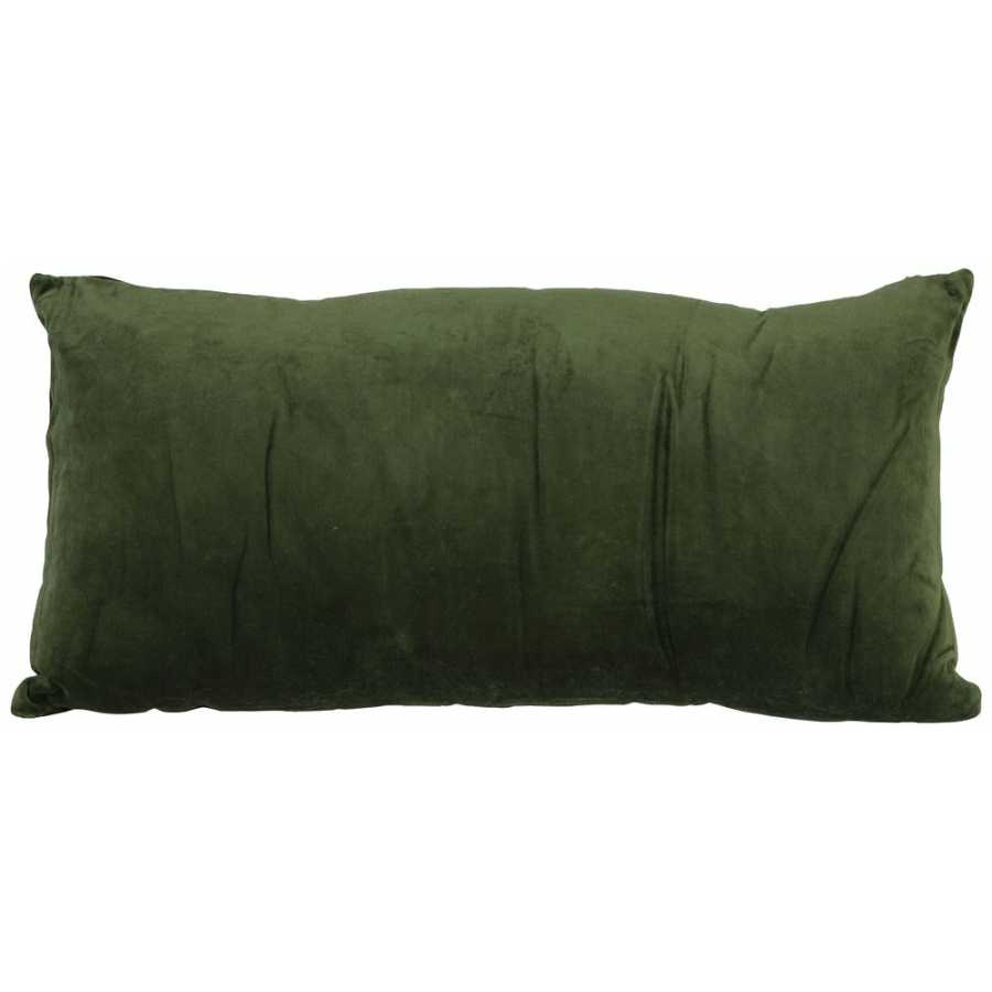 Light and Living Khios Dark Green Rectangle Cushion Olive Green